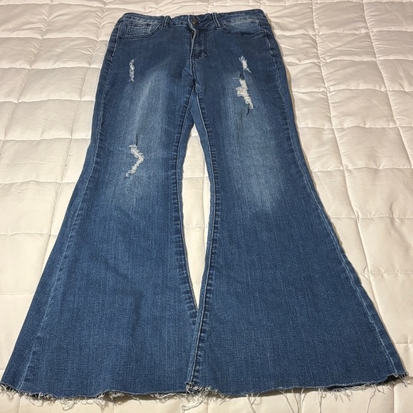 Crazy Train High Waisted Flared Denim Jeans - Picture 1 of 11